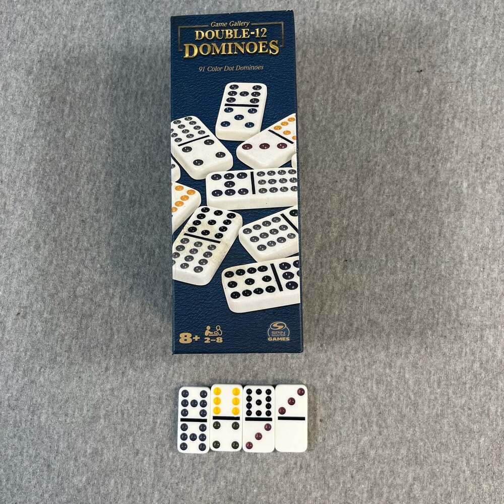 Spin Master Game Gallery Double-12 Dominoes 91 Color Dot Dominoes